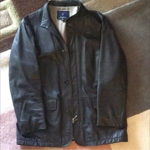 Dark Brown Faconnable Leather Jacket